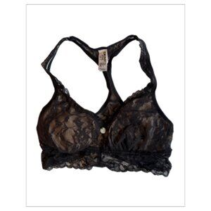 NWOT DKNY Lace Racerback Bralette Black Size S (CON-G02)